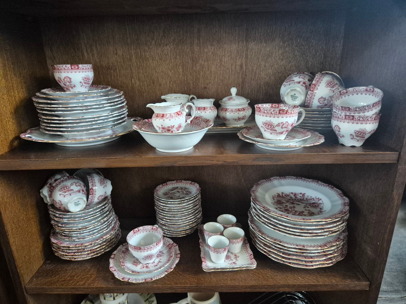 Uitgebreid Seltmann Weiden Bavaria servies - Rood/Wit, Ophalen