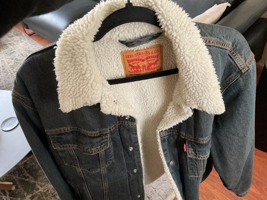 Levi’s Sherpa NIGHT SHADOWS - maat M Denim spijkerjas, Ophalen, Zo goed als nieuw, Levi’s, Maat 48/50 (M)