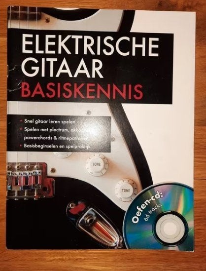 Lesboek + cd: elektrische gitaar-basiskennis-netjes, Overige genres, Les of Cursus, Ophalen of Verzenden, Gitaar