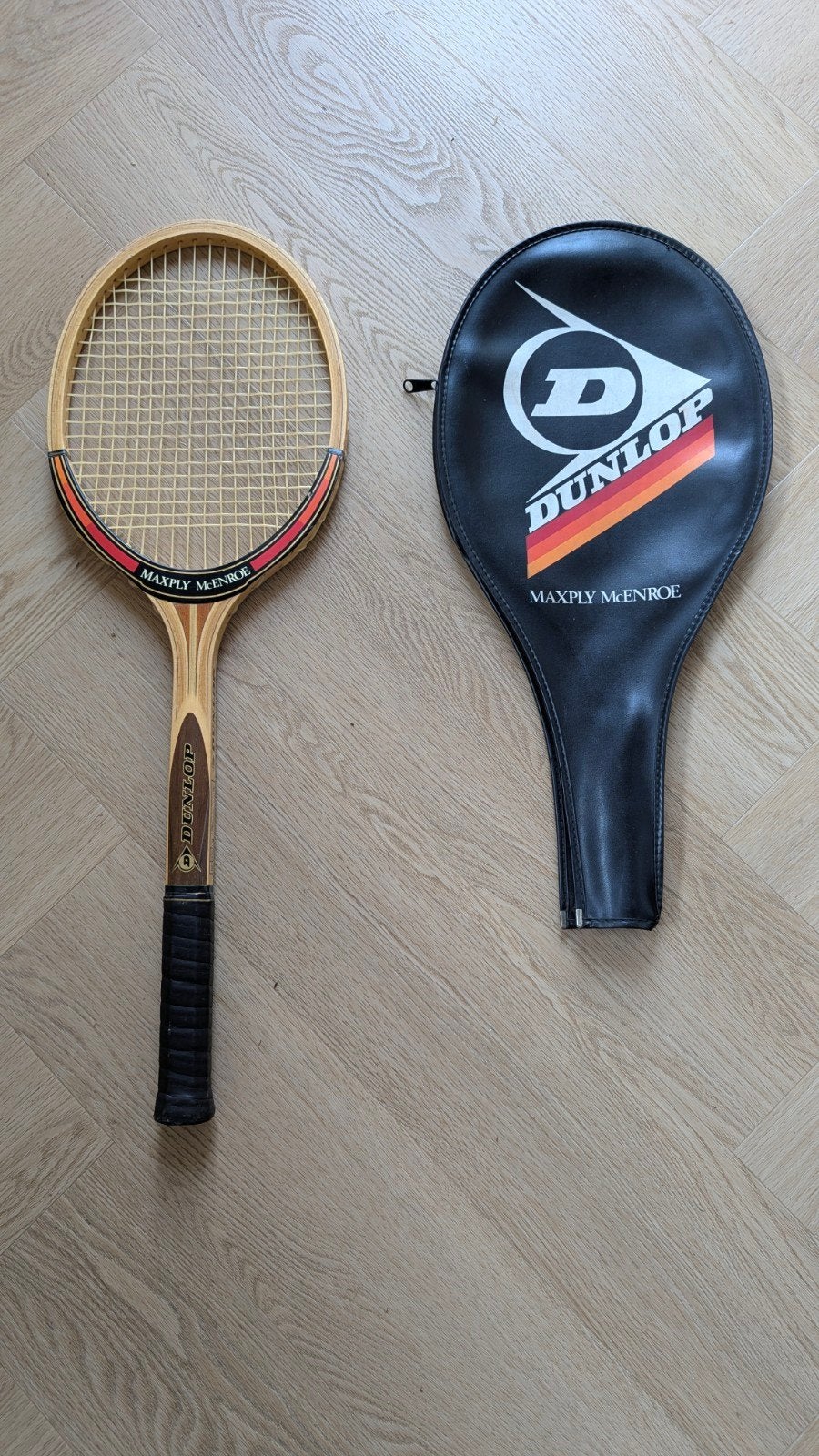 Vintage Dunlop Maxply McEnroe, Sport en Fitness, Tennis, Gebruikt, L4, Ophalen of Verzenden, Racket