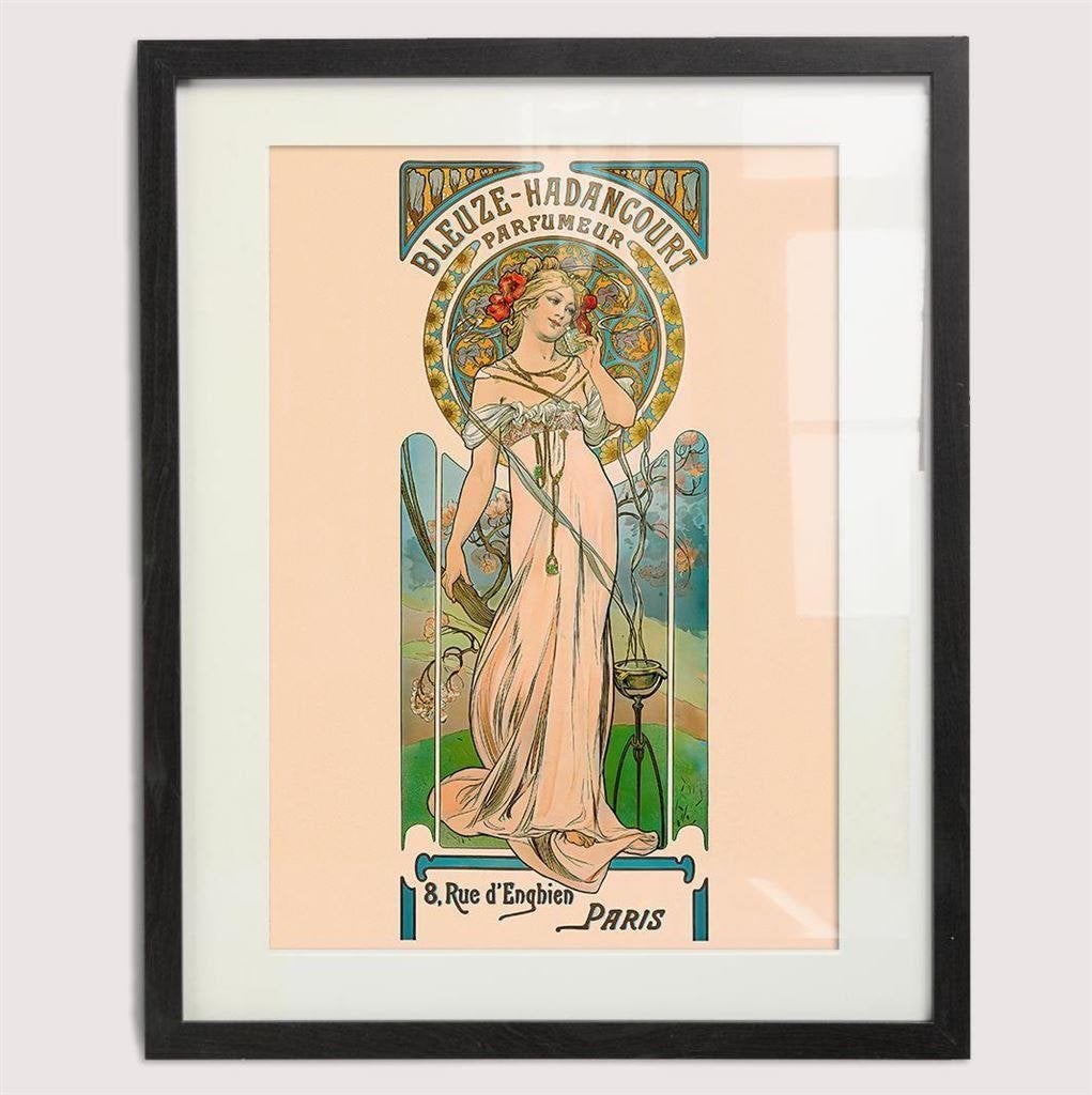 Alphonse Mucha Bleuze-Hadancourt Parfum Poster, Verzenden, Nieuw, A1 t/m A3, Film en Tv