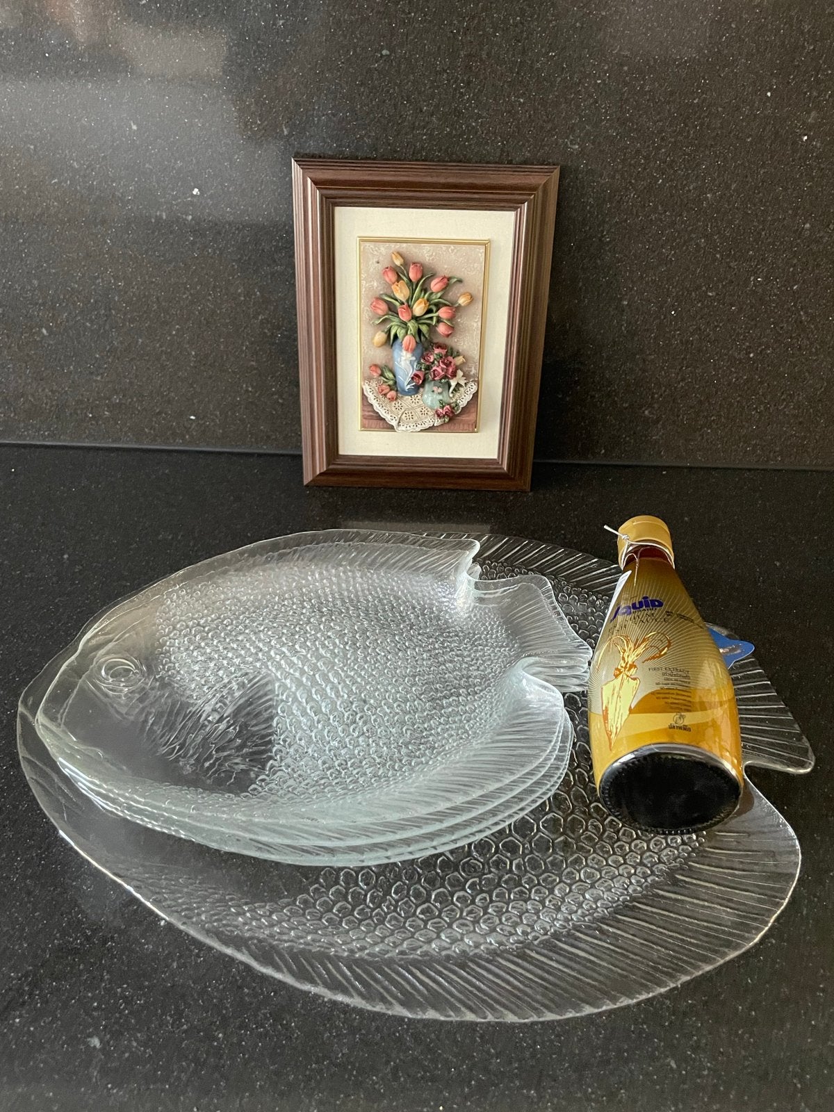 Glazen visschalen set, Antiek en Kunst, Antiek | Schalen, Ophalen of Verzenden