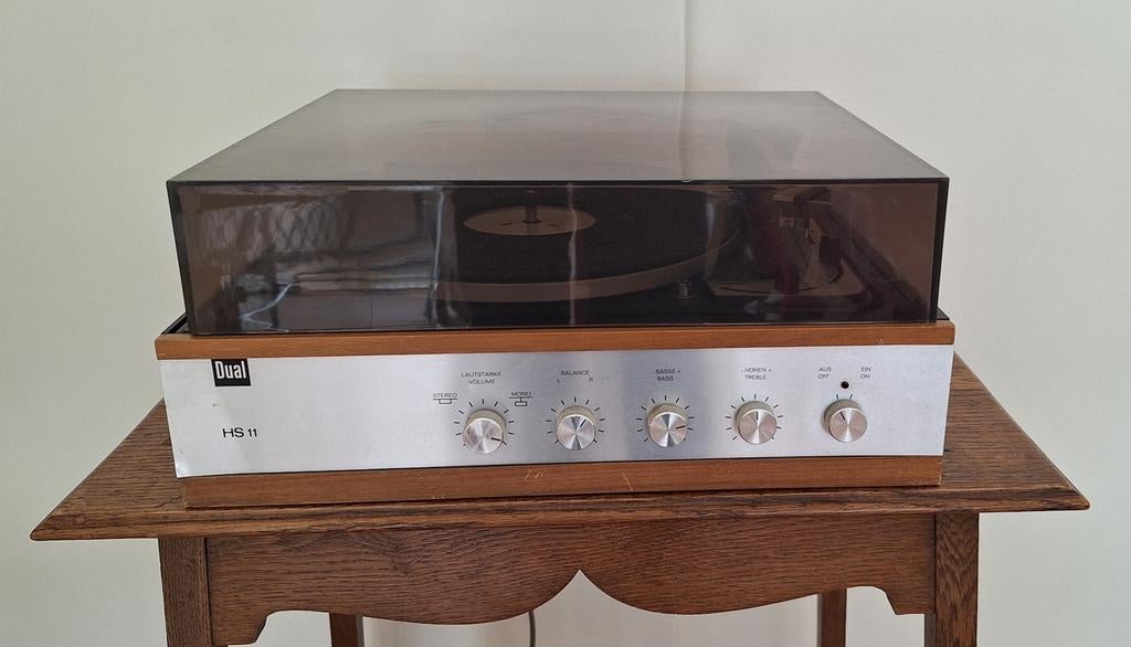 Dual HS 11 Platenspeler met geluidsprobleem + box, Ophalen of Verzenden, Gebruikt, Platenspeler, Dual