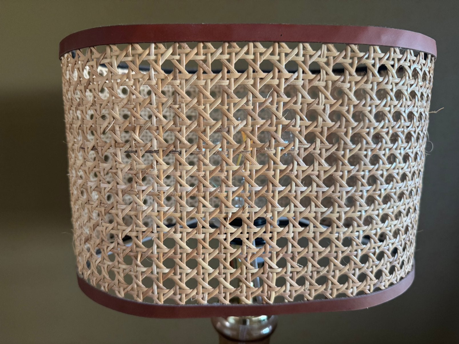 Lampenkap rotan, Ophalen of Verzenden, Zo goed als nieuw, Minder dan 50 cm
