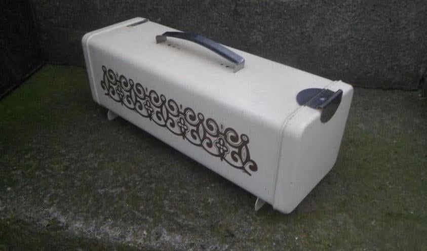 Vintage Brabantia ontbijtkoekblik koekblik snijkoek blik, Ophalen of Verzenden, Metaal, Wit, Brabantia