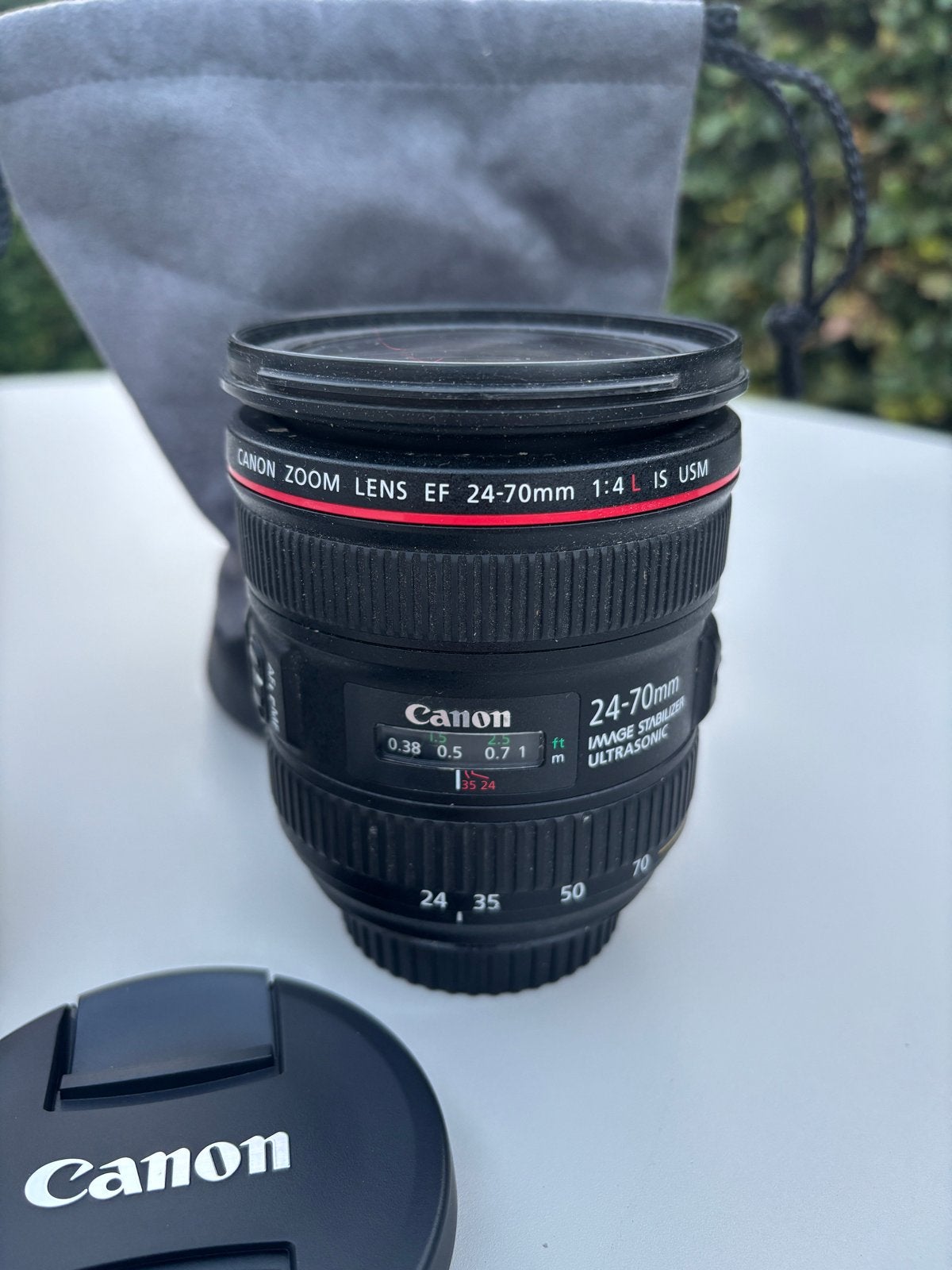 Canon EF 24-70mm f/4L IS USM Zoomlens, Audio, Tv en Foto, Fotografie | Lenzen en Objectieven, Gebruikt, Canon, Beschermhoes/tas