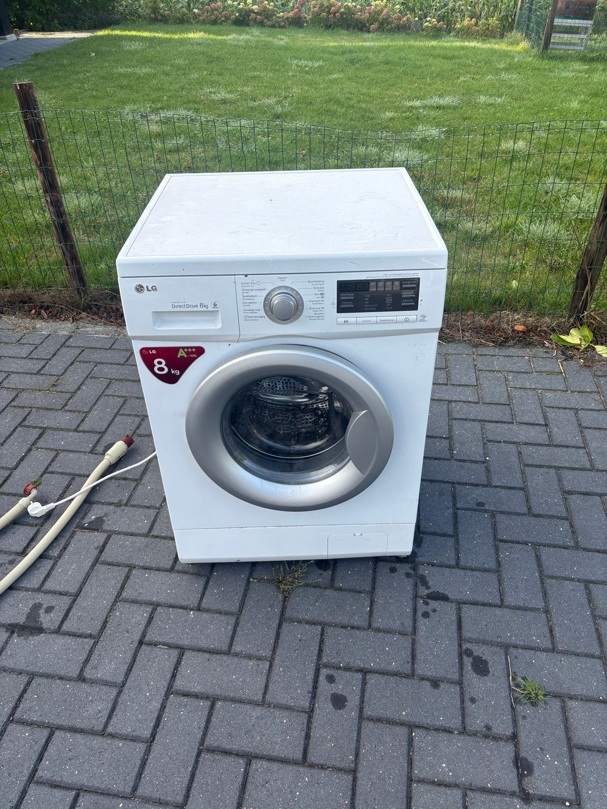 DEFECT! LG F1488TD wasmachine - 8 kg vulinhoud, Ophalen, 1200 tot 1600 toeren, Gebruikt, 8 tot 10 kg