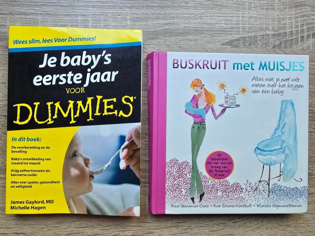 Boeken: 'Buskruit met Muisjes' + Baby's 1e jaar voor Dummies, Ophalen, Gelezen, Zwangerschap en Bevalling