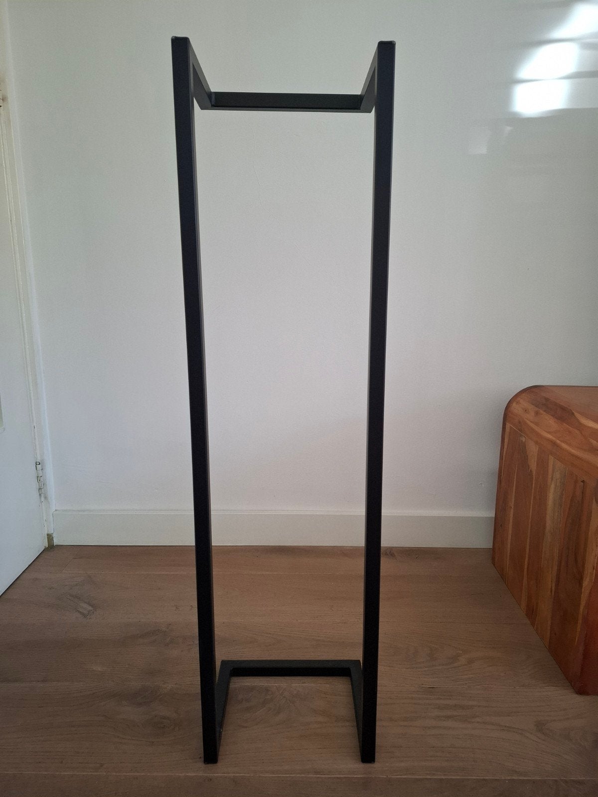 Zwart metalen handdoekenrek - 95x25x20 cm, Ophalen, Gebruikt, Zwart, Handdoekenrek