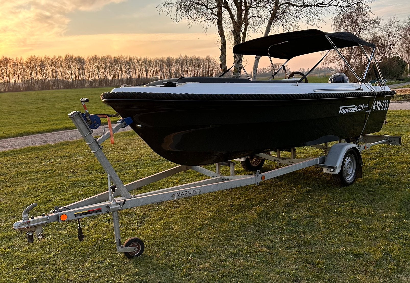 Topcraft 484 met marlin trailer en 30 pk suzuki motor, Zo goed als nieuw, Ophalen, Afdekzeil, Topcraft