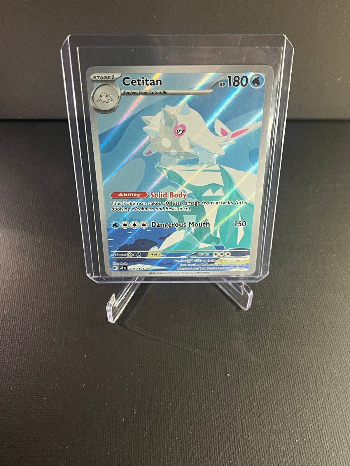 Cetitan Pokémon Kaart - Scarlet & Violet Surging Sparks Set, Ophalen of Verzenden, Zo goed als nieuw, Losse kaart, Foil