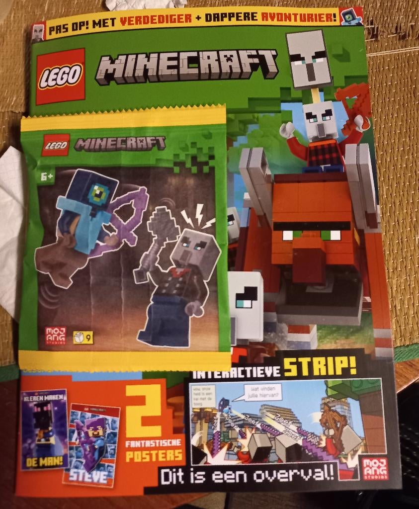 Lego Minecraft Verdediger en dappere avonturier , magazine, Ophalen of Verzenden, Nieuw, Inclusief minifiguren