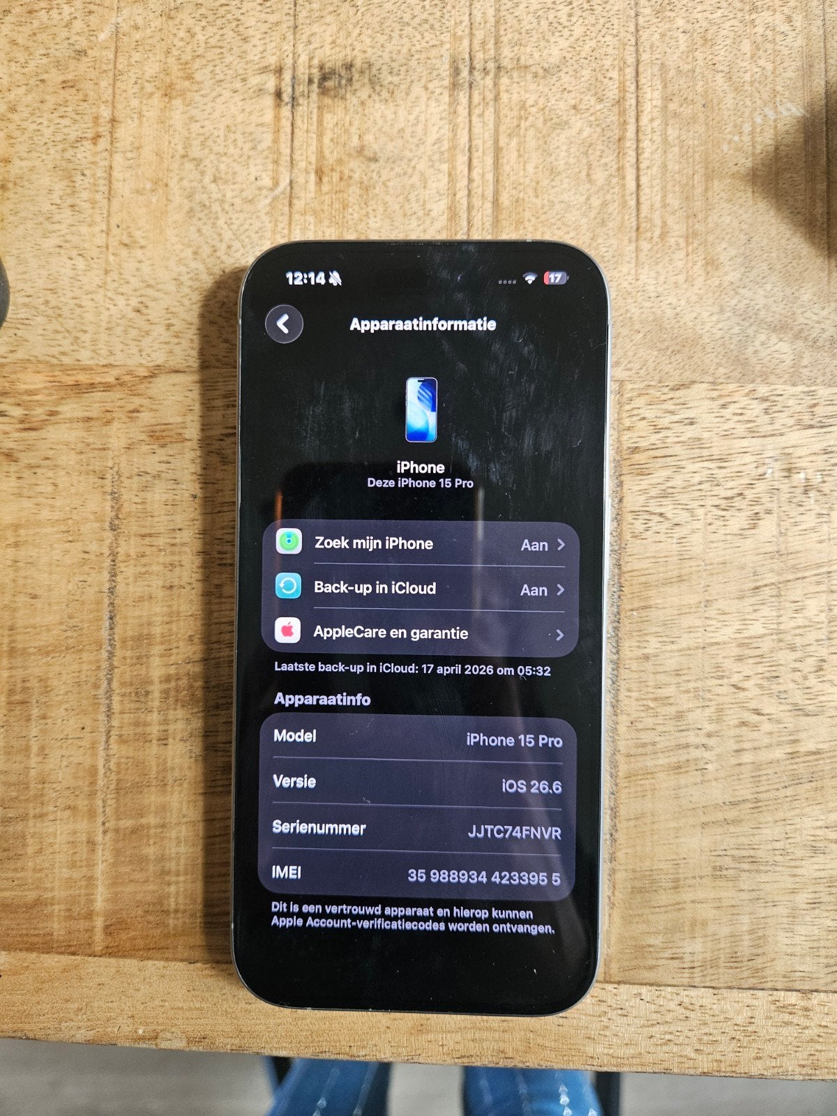 iPhone 15 Pro 256GB – schermstoring – 88% batterij, Telecommunicatie, Mobiele telefoons | Apple iPhone, Zwart, 88 %, Zo goed als nieuw