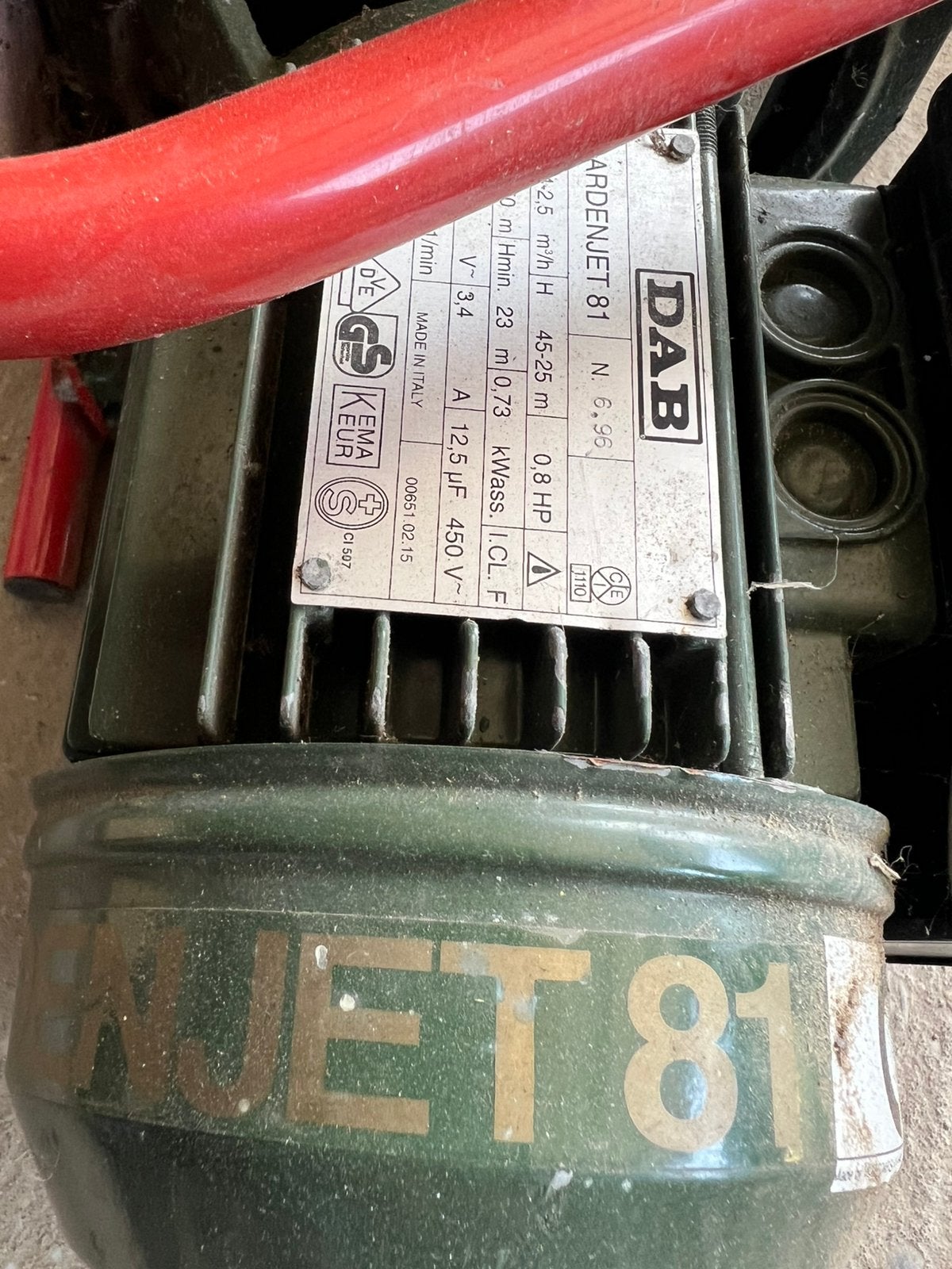 Dab jet81 waterpomp, Ophalen, Zo goed als nieuw, Beregeningspomp
