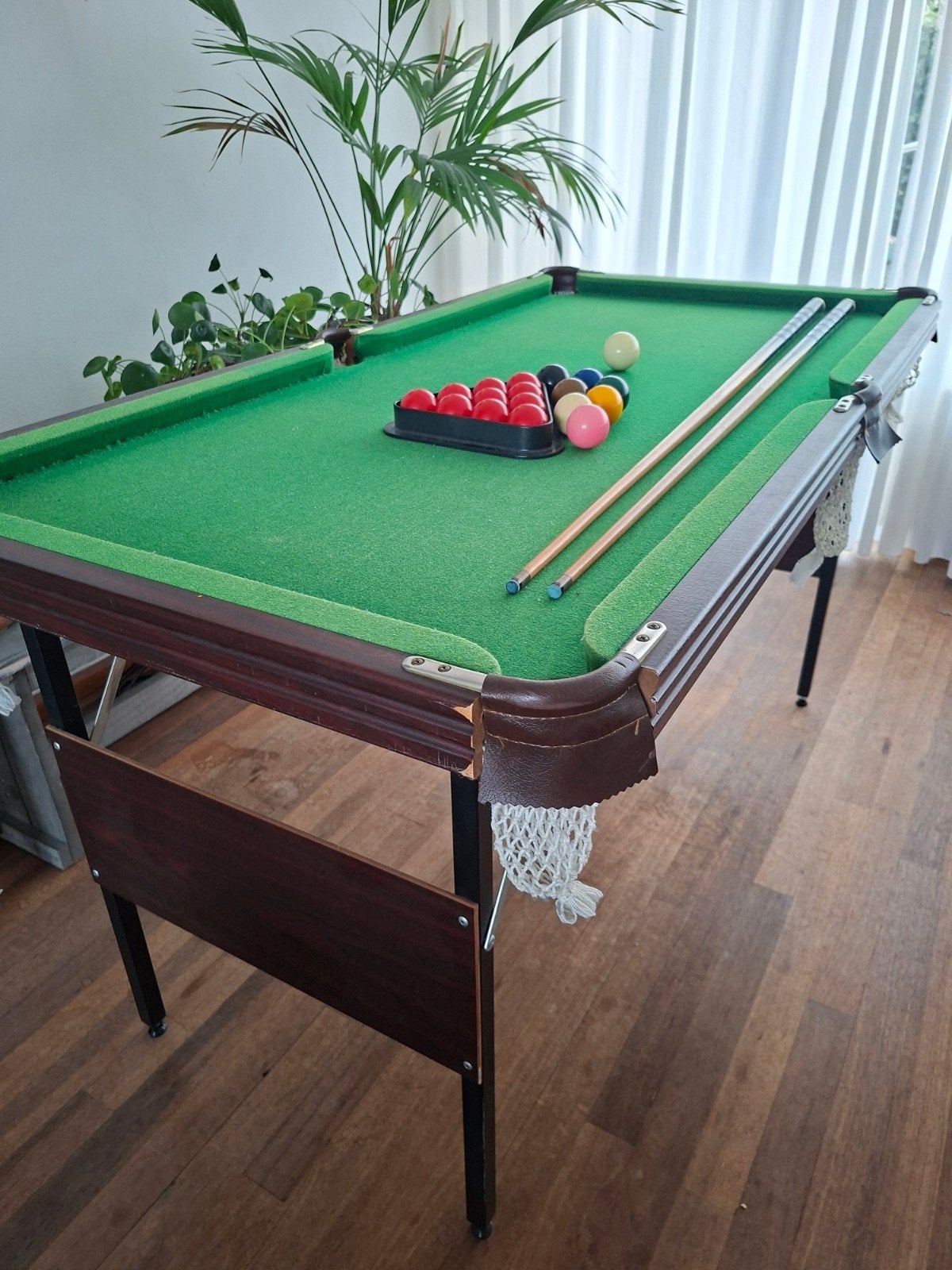 Compacte Snooker/ Pooltafel met Accessoires - 78x153x84 cm, Sport en Fitness, Ophalen, Gebruikt, Pooltafel