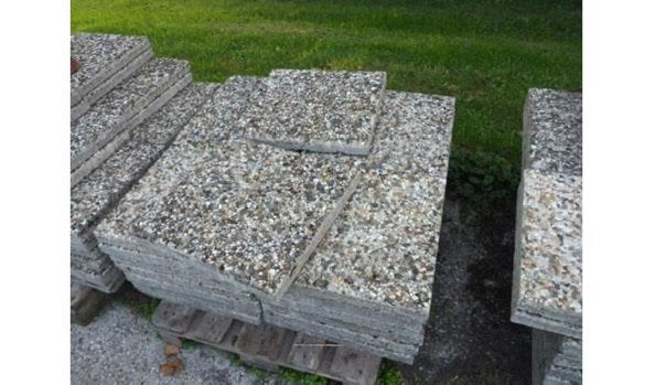 Grindtegels 50x50, Gratis Thuisbezorgd!, Ophalen of Verzenden, Zo goed als nieuw, Beton, Terrastegels