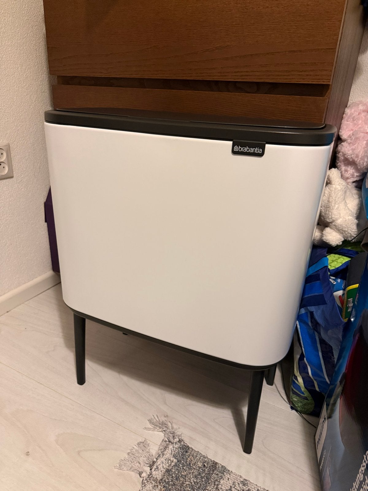 Brabantia Bo Touch Bin prullenbak 36 liter - Wit, 50 – 75, Ophalen of Verzenden, Zo goed als nieuw, Metaal