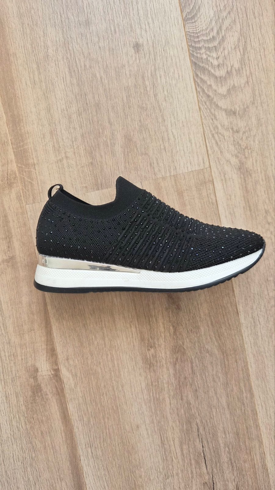 Zwarte Barbarella sneakers met steentjes - Maat 40, Ophalen of Verzenden
