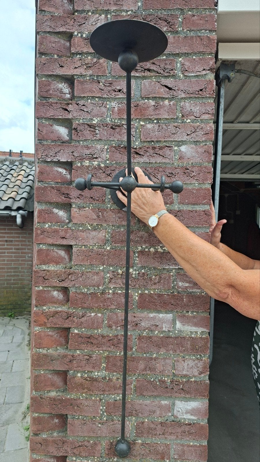 2 Zwart metalen kandelaars voor dikke kaarsen, Ophalen, Overige materialen