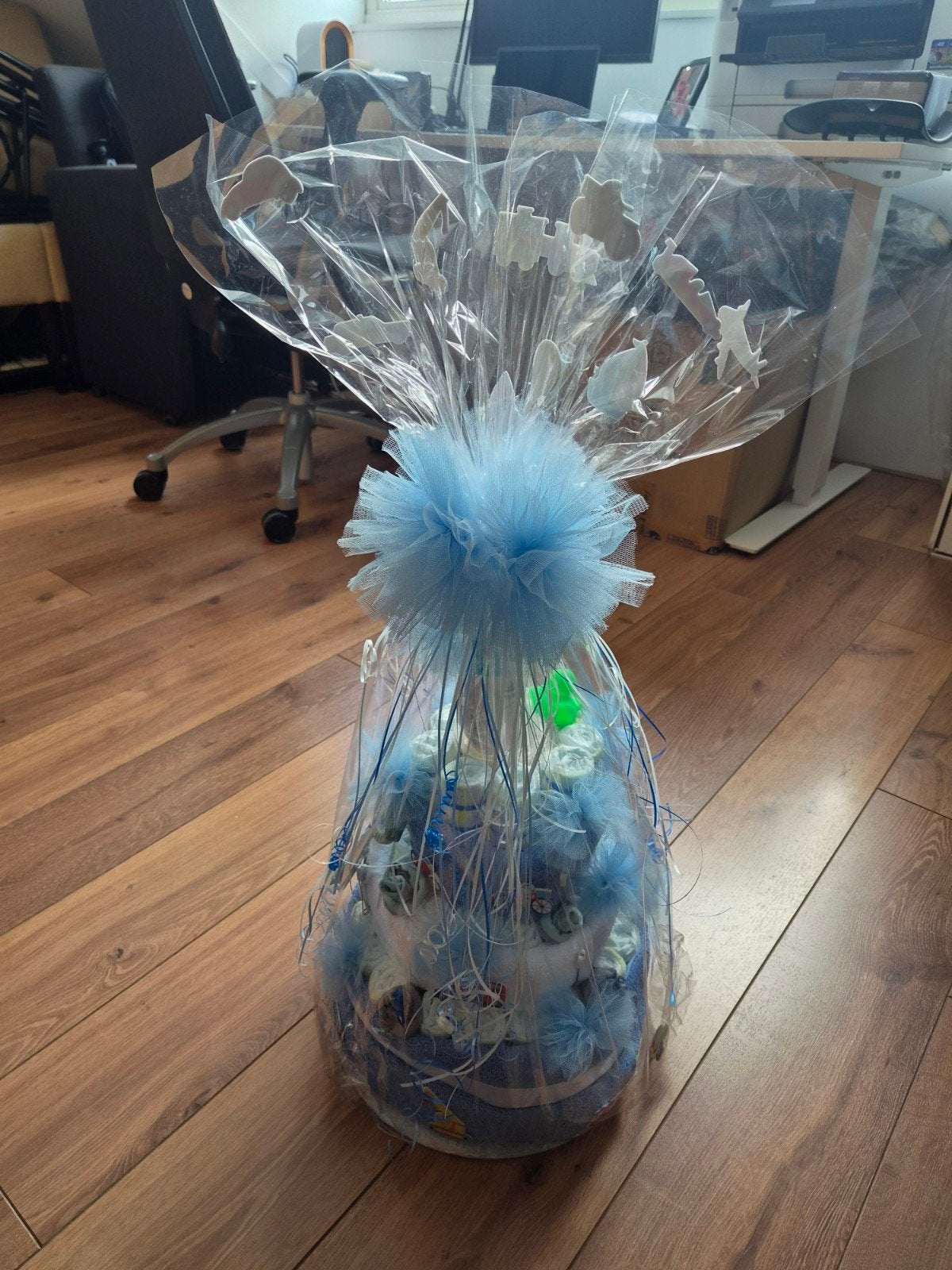 Luiertaart blauw - Kraamcadeau voor jongen, Ophalen, Nieuw, Kraamcadeau