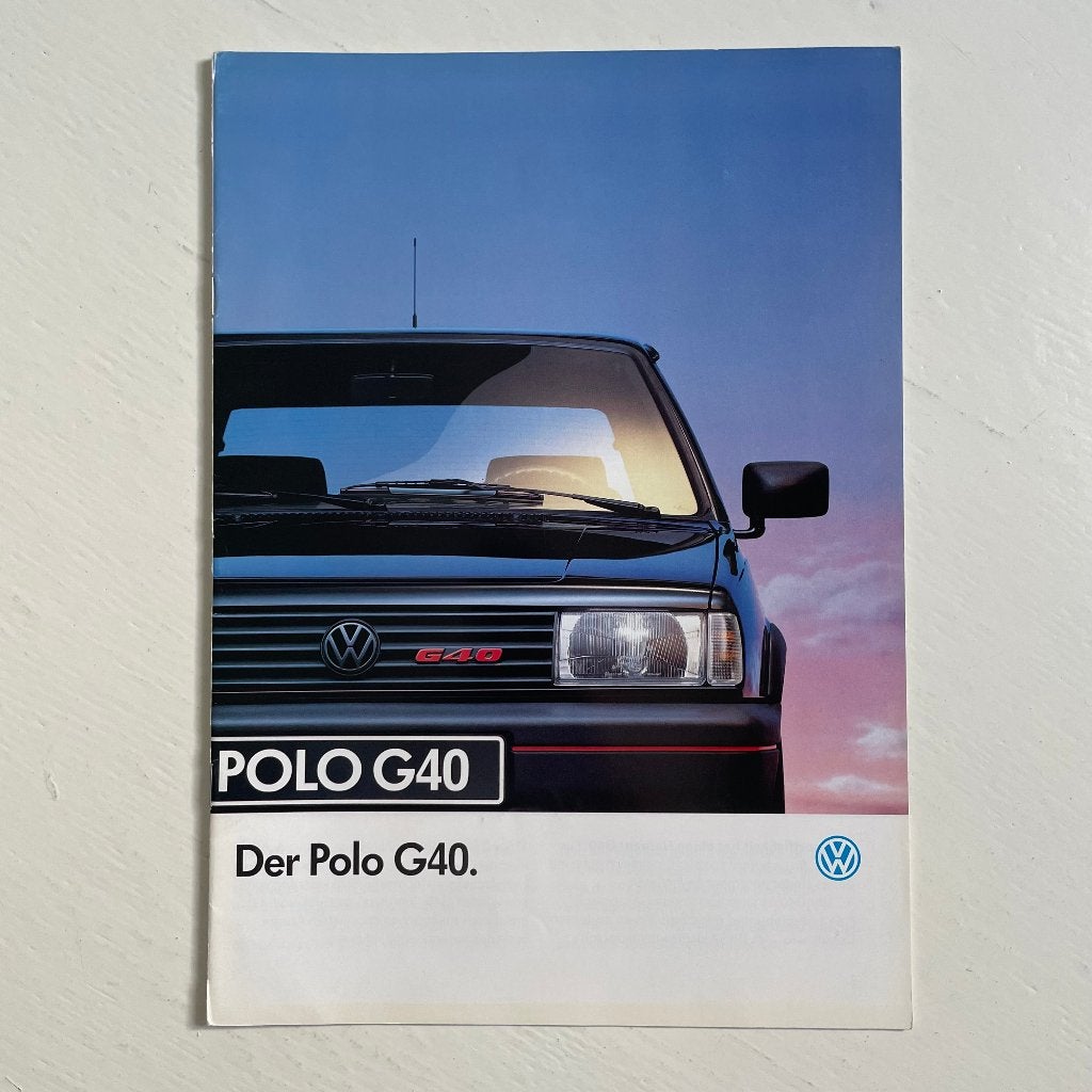 Volkswagen Polo G40 folder januari 1993 Duitstalig, Ophalen of Verzenden, Zo goed als nieuw, Volkswagen
