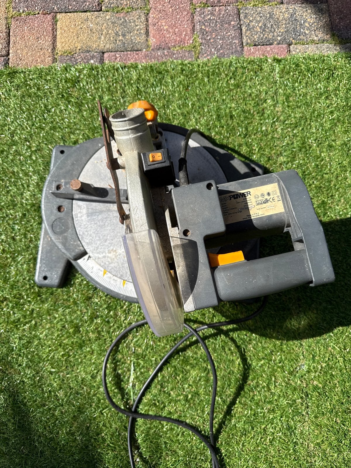 MX Power Afkortzaag - 1200W, Ophalen, Gebruikt, Afkortzaag, 30 tot 70 mm