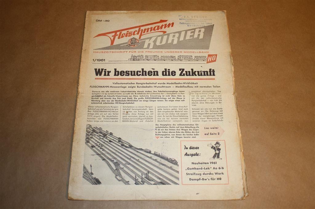 Fleischmann Kurier - Nr. 1 - 1961, Hobby en Vrije tijd, Modeltreinen | H0, Gebruikt, Wagon, Wisselstroom, Märklin, Ophalen of Verzenden