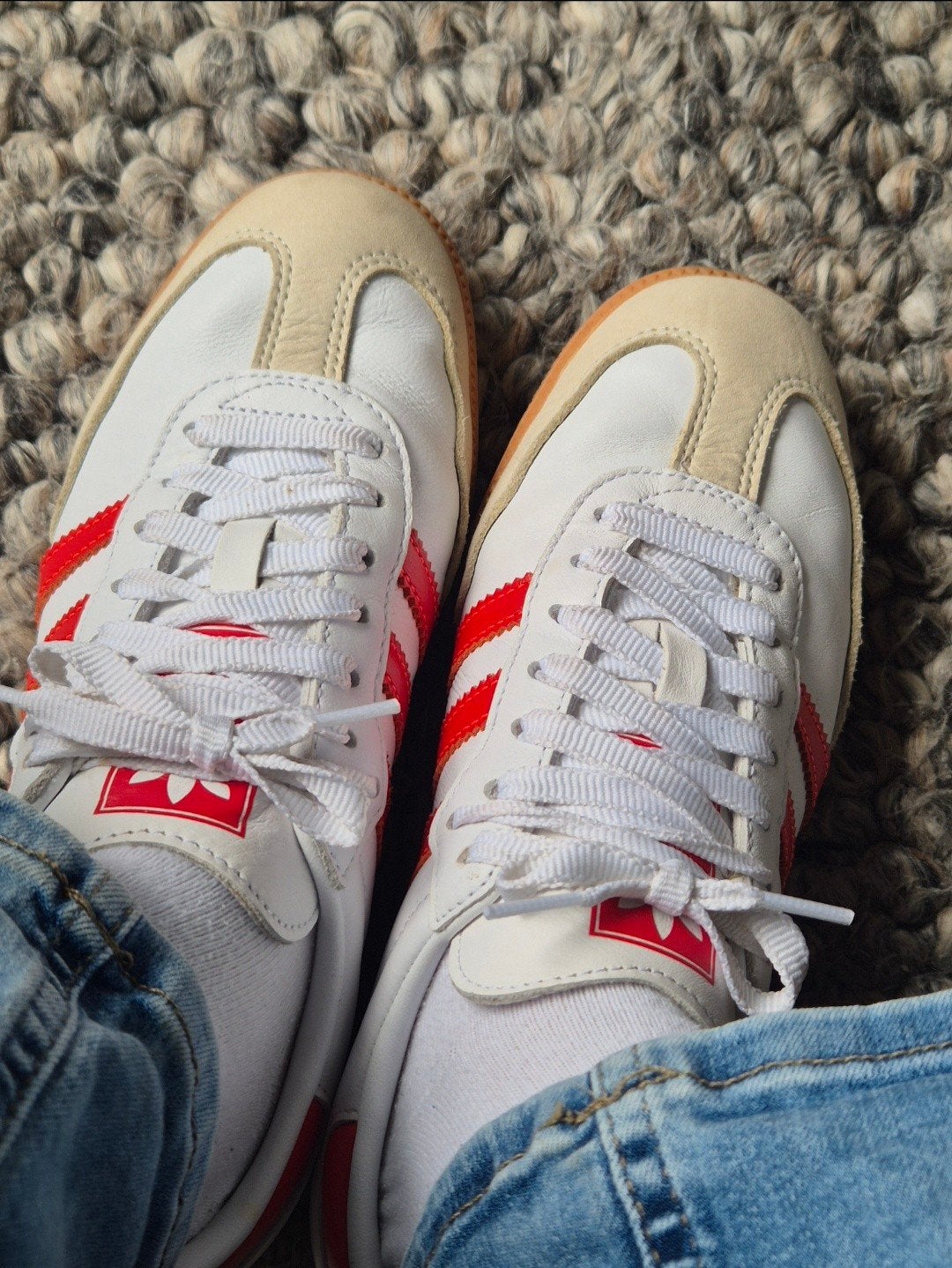 Adidas sneaker samba zgan maat 38 wit rood, Adidas, L00, Schoenen, Ophalen of Verzenden