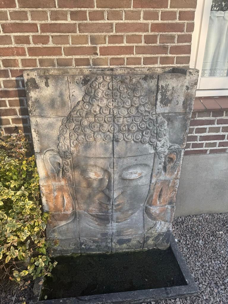 Boeddha waterornament voor tuin of terras zonder pompje, Ophalen, Gebruikt