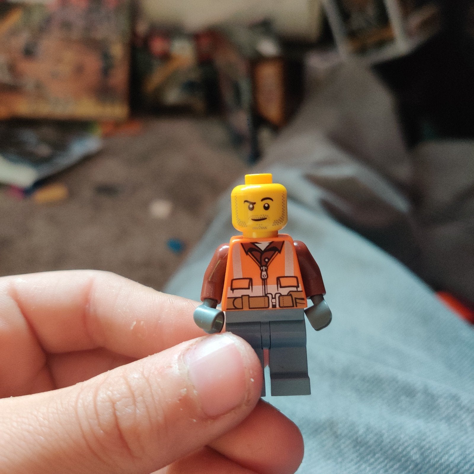 Lego Bouwvakker Minifiguur - Nieuwstaat, Ophalen of Verzenden, Zo goed als nieuw