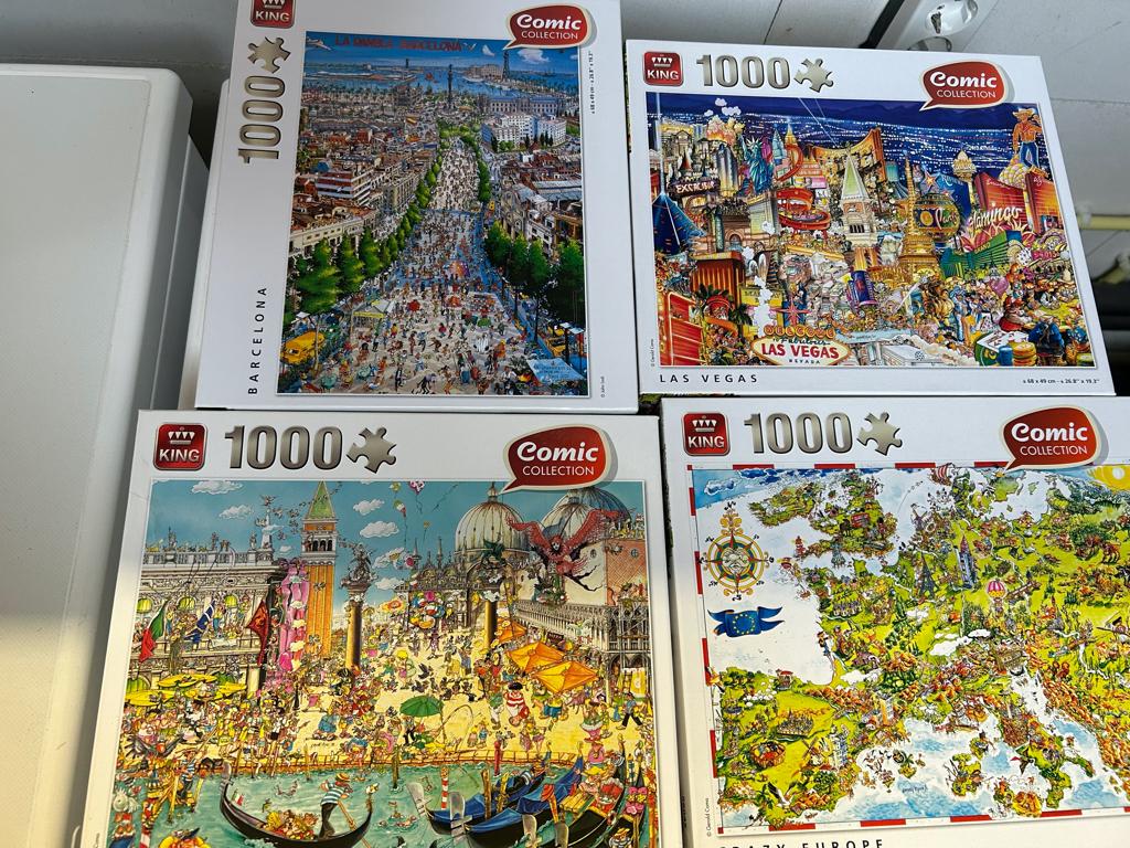 Puzzels King " Comic collection", Hobby en Vrije tijd, Ophalen, 500 t/m 1500 stukjes, Gebruikt, Legpuzzel
