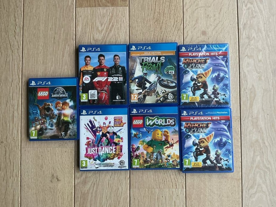 PS4 Games Bundel: Ratchet & Clank, LEGO, F1 22, Just Dance, Spelcomputers en Games, Gebruikt, Overige genres, Eén computer, Ophalen of Verzenden