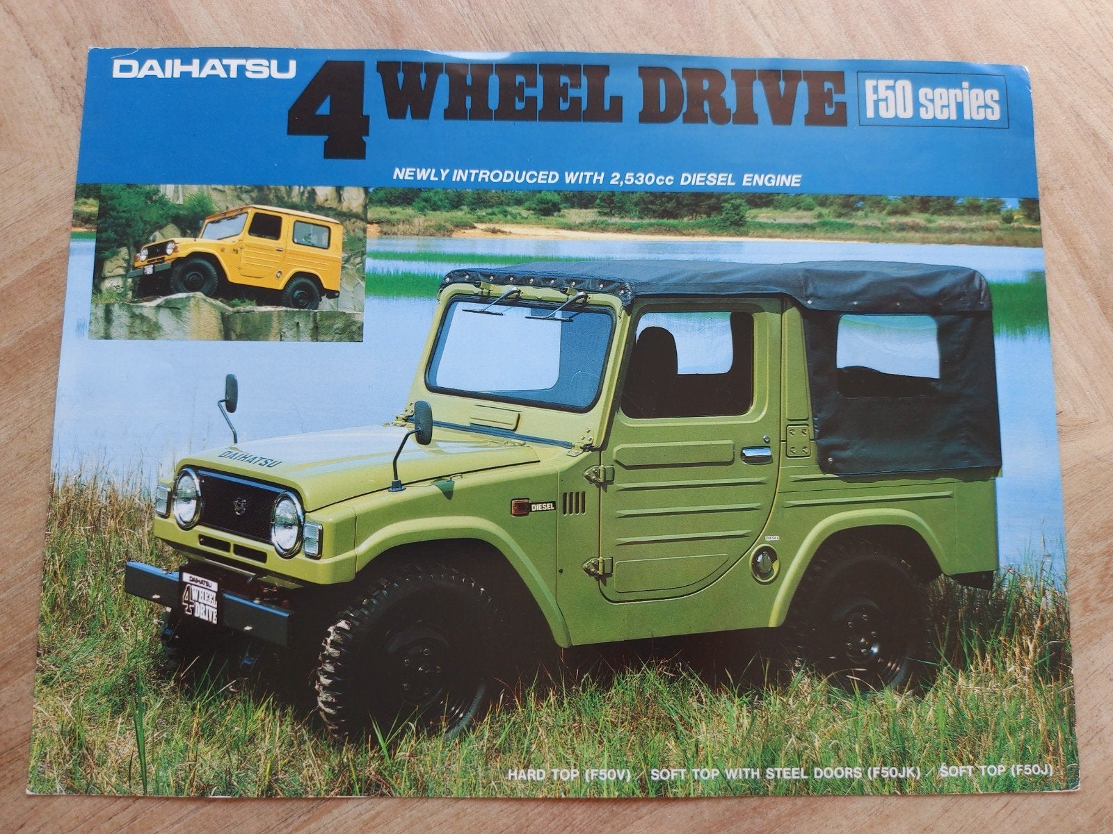 Daihatsu F50 jeep brochure sheet Engelstalig, Ophalen of Verzenden, Zo goed als nieuw, Overige merken