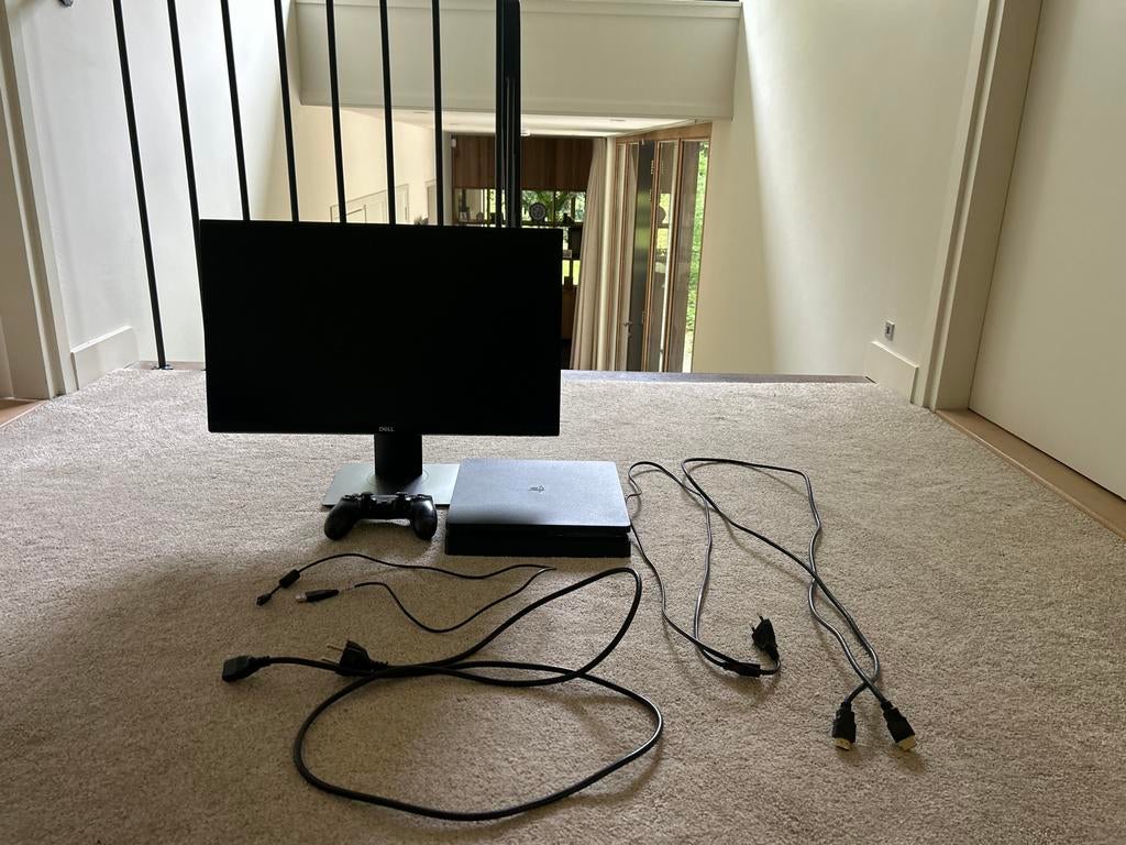 PlayStation 4 Slim met controller en monitor, Computers en Software, Monitoren, Zo goed als nieuw, 60 Hz of minder, IPS, Full HD