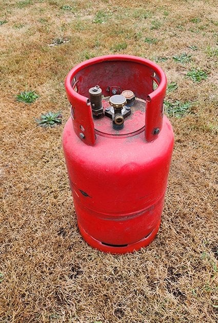 LPG Gasfles , heteluchtkanon & onkruidbrander, Ophalen, Gebruikt
