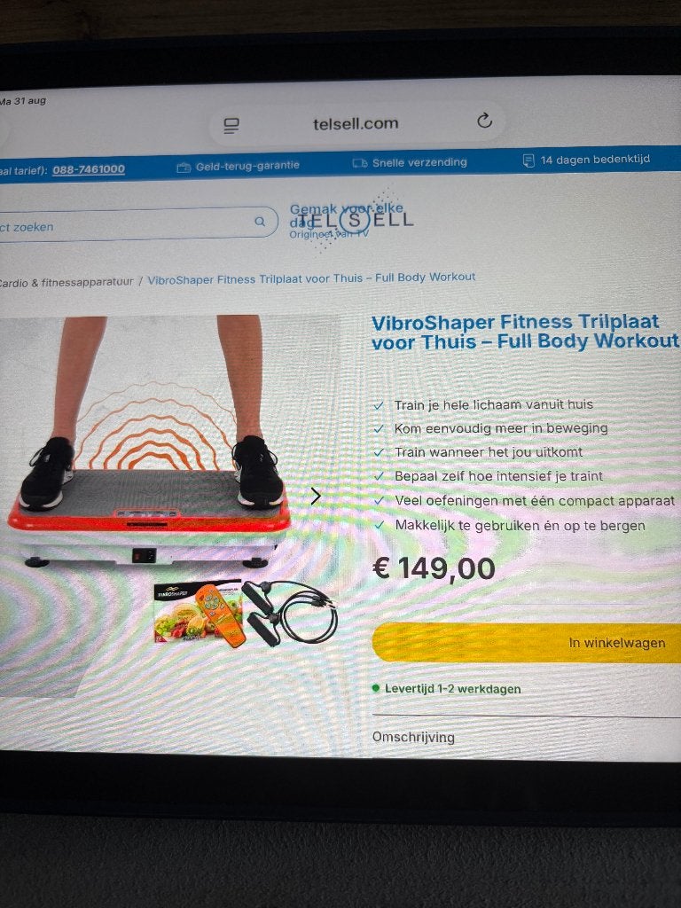 Vibro Shaper Finess Trilplaat, Sport en Fitness, Ophalen, Nieuw, Buik, Stepbank