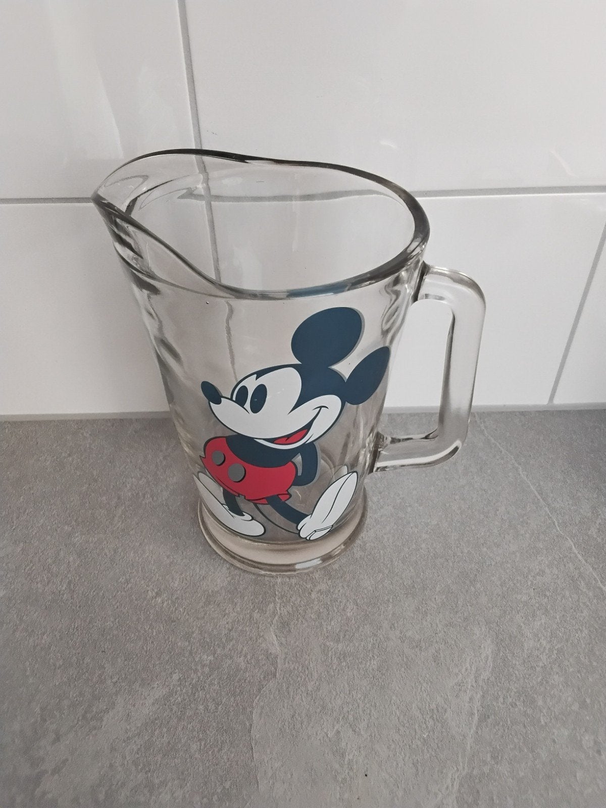 Mickey Mouse waterkan, Verzamelen, Glas en Borrelglaasjes, Gebruikt, Overige typen, Ophalen of Verzenden