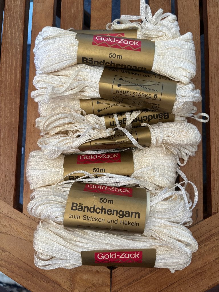 Gold-Zack lintgaren (bändschengarn)  ca 200g, Ophalen of Verzenden, Nieuw, Breien of Haken, Wol of Garen