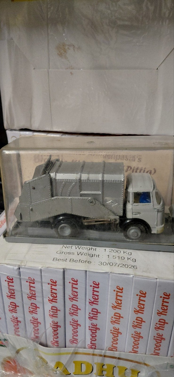 Vintage France Jouets vuilniswagen - banden gesmolten, Overige merken, Gebruikt, 1:50 of kleiner, Ophalen of Verzenden