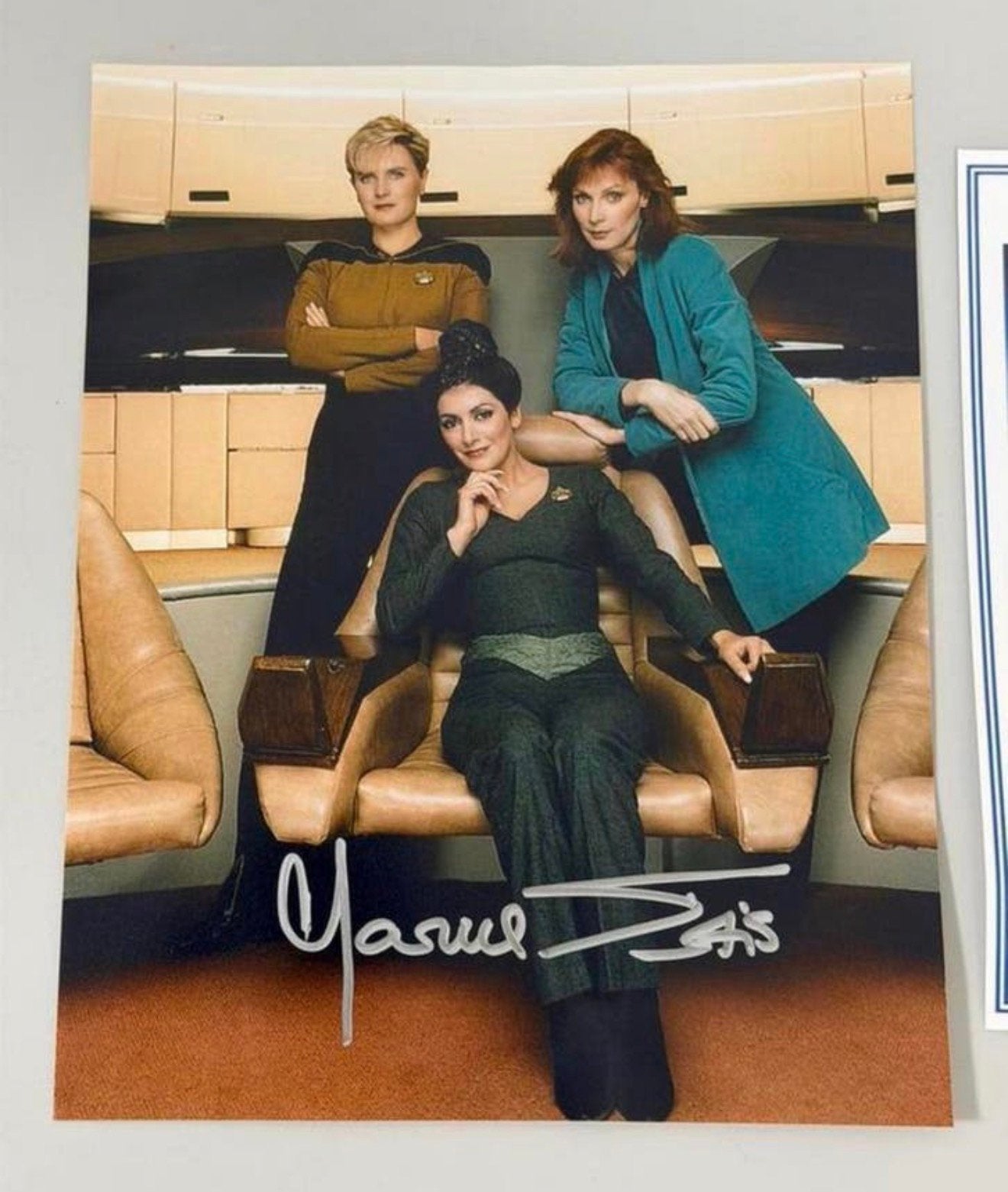 Marina Sirtis Handtekening STAR TREK The Next Generation COA, Ophalen of Verzenden, Zo goed als nieuw, Foto of Kaart, H