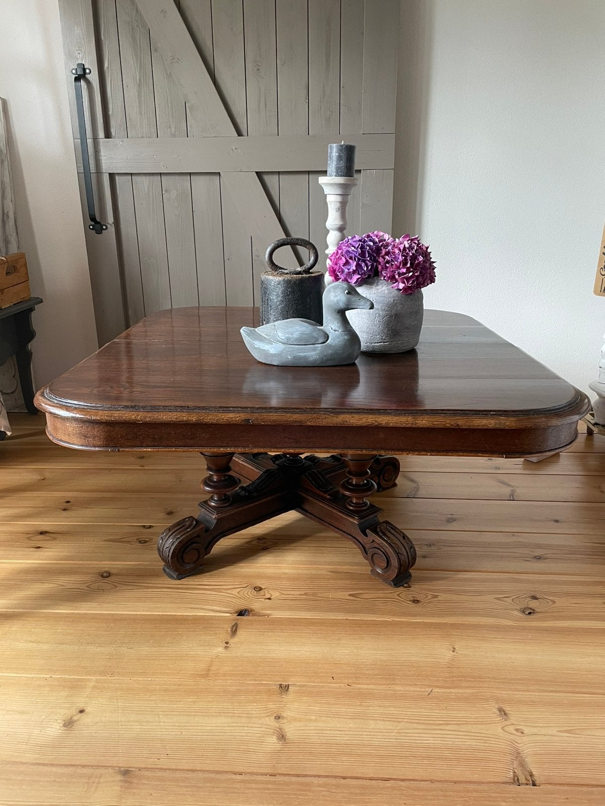 Klassiek houten salontafel, Ophalen