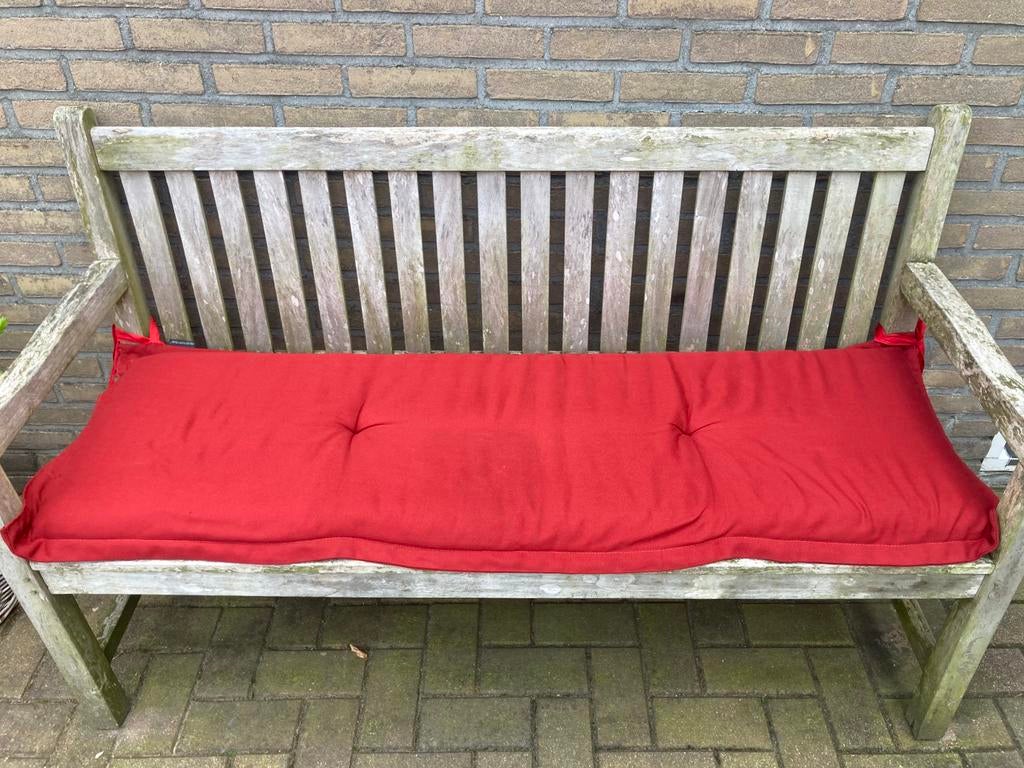 Tuinbankkussen Madison, rood, 150x48x5cm van Kees Smit;, Ophalen of Verzenden, Zo goed als nieuw