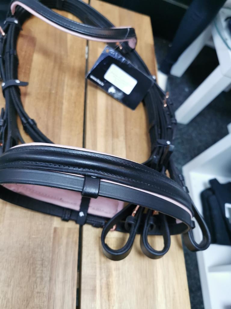 Hoofdstel rider pro cob roze/zwart, Eu, Eu, Nieuw, Ophalen of Verzenden