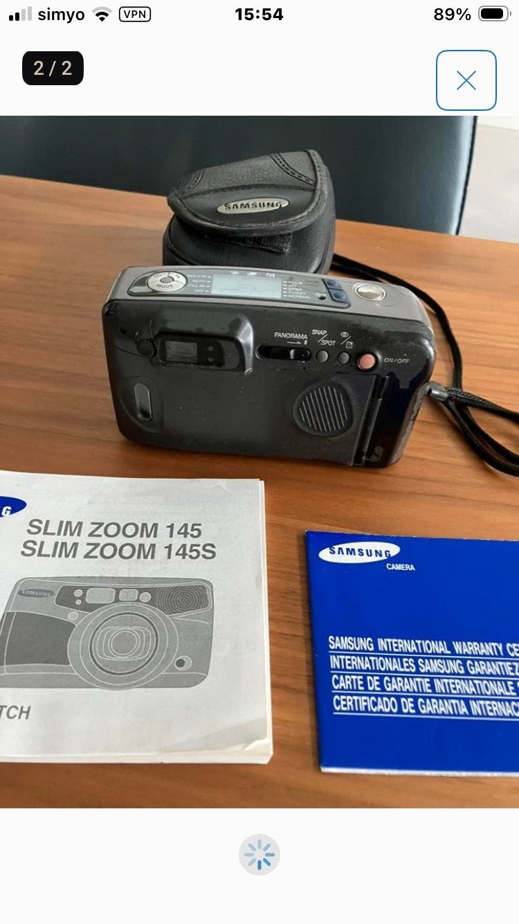 Camera Samsung slim zoom 145S compacte camera, Ophalen of Verzenden, 8mm