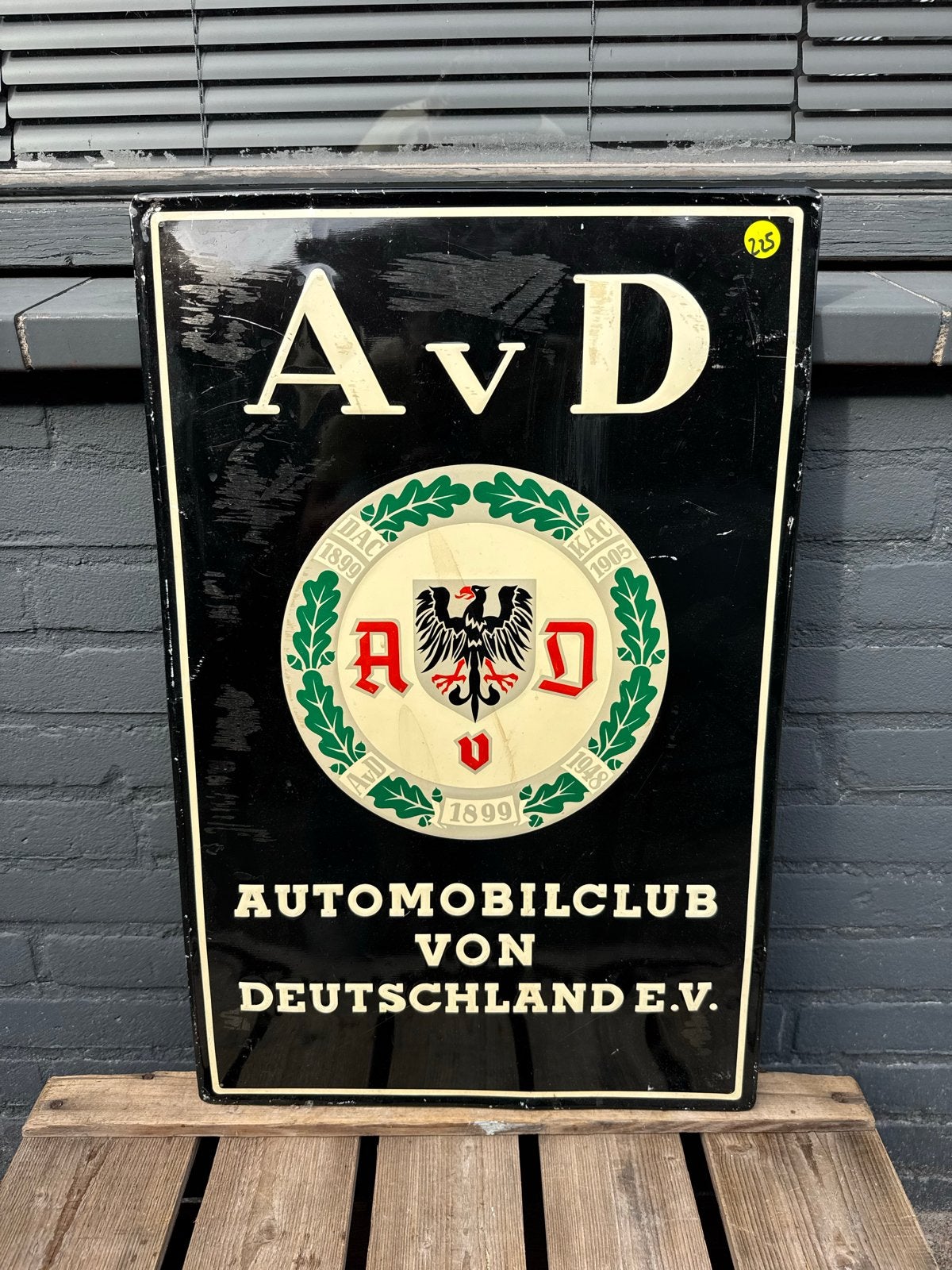 Vintage AvD ReclameBord - Automobilclub von Deutschland, Reclamebord, Gebruikt, ., Ophalen of Verzenden