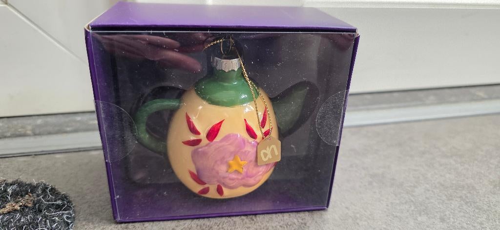 Theepot glazen kersthanger nieuw, Diversen, Kerst, Ophalen of Verzenden, Nieuw