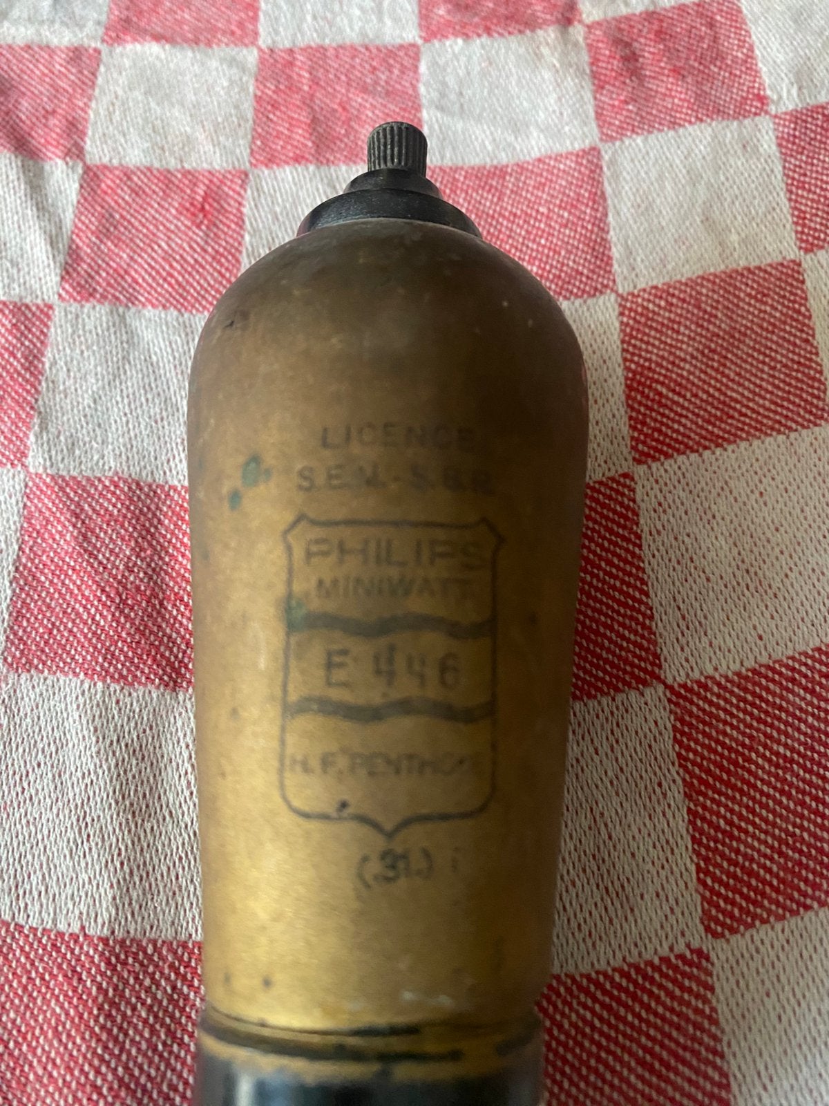 Antieke radio buis philips miniwatt E 446 goed, Verzenden