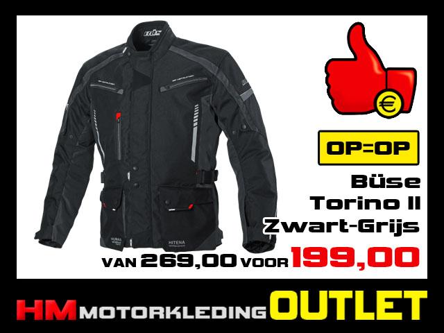 Textiel motorjas Buse Torino II All-Season - Zw-Grs - Büse, Motoren, Info@huybersmotoren.nl, Jas | textiel, HM - Sale, NL