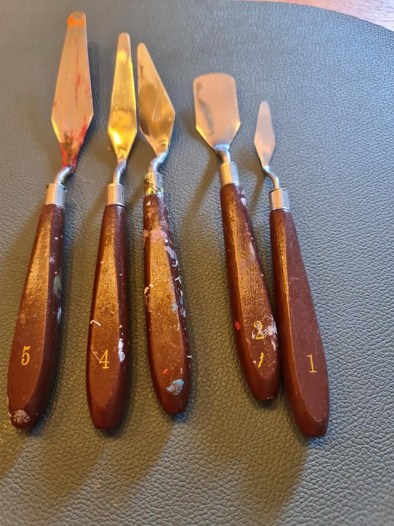Paletmessen set om verf te mengen, Hobby en Vrije tijd, Schilderen, Ophalen