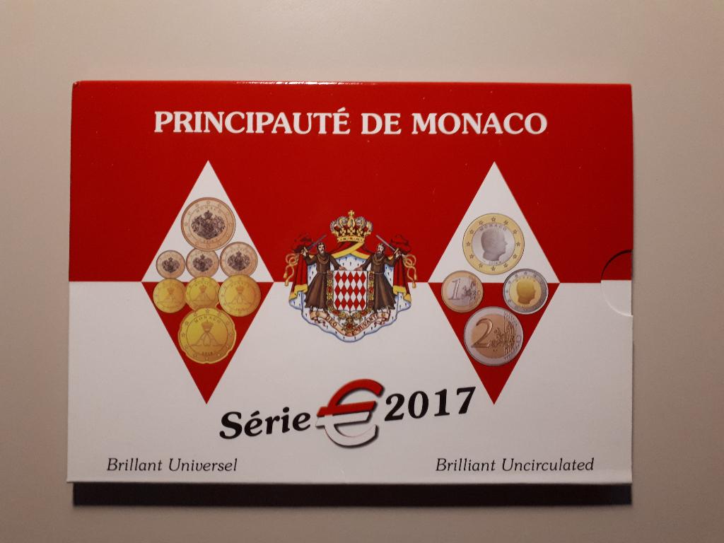 Monaco 2017: BU-set (blister), Postzegels en Munten, Munten | Europa | Euromunten, Verzenden, Monaco, Overige waardes